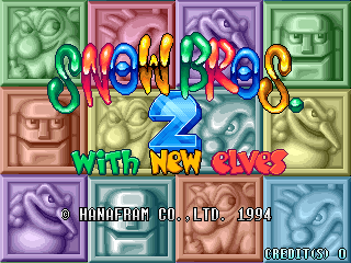 snow bros 2 arcade flyer