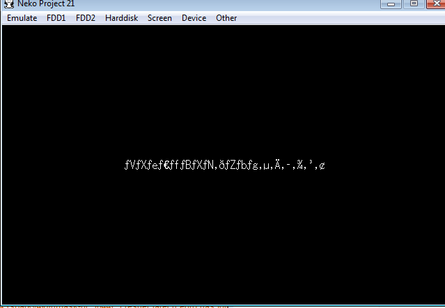 Screenshot of nekoprojectII mojibake